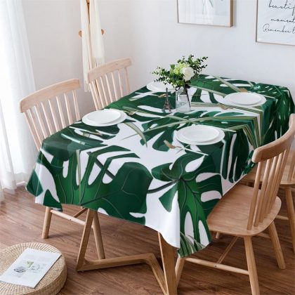 Tropical Jungle Leaves Waterproof Tablecloths